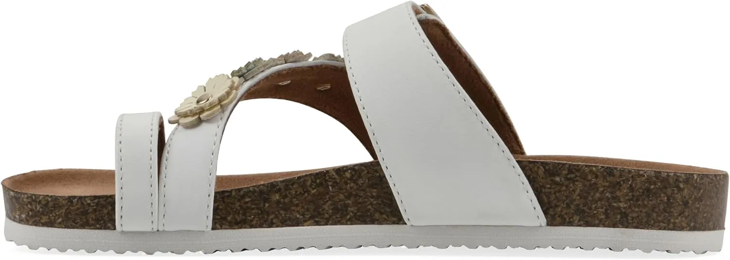 WHITE MOUNTAIN Kids Graffito Signature Comfort-Molded Floral Footbed Sandal