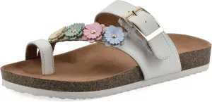 WHITE MOUNTAIN Kids Graffito Signature Comfort-Molded Floral Footbed Sandal