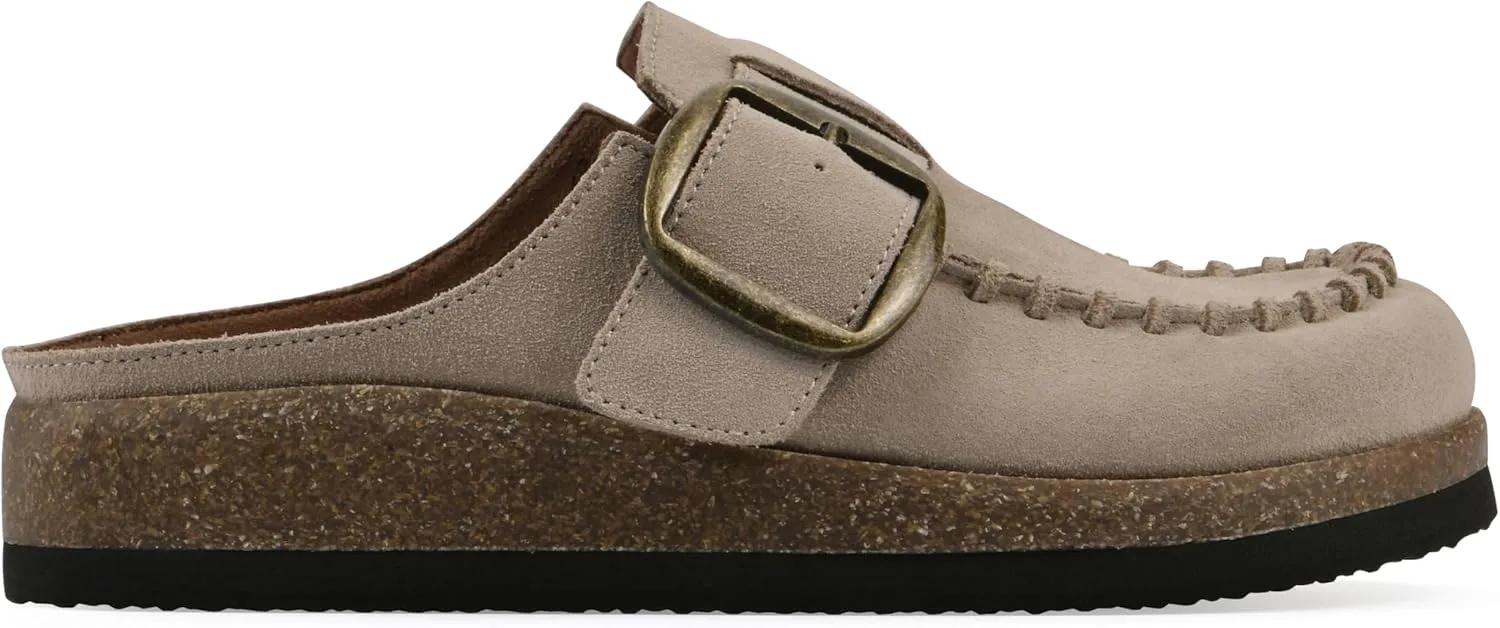 WHITE MOUNTAIN Women's Bayberry Buckle Signature Comfort-Molded Footbed Mule