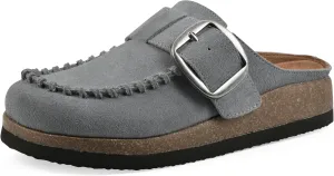 WHITE MOUNTAIN Women's Bayberry Buckle Signature Comfort-Molded Footbed Mule