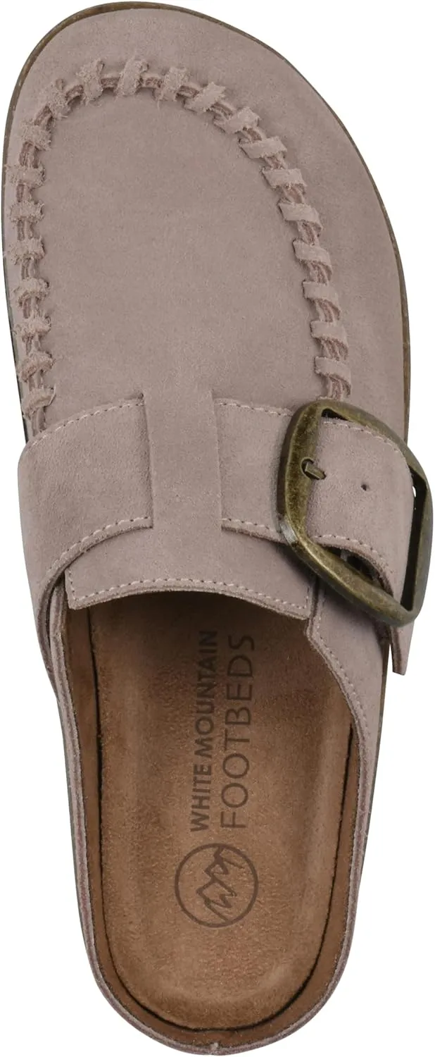 WHITE MOUNTAIN Women's Bayberry Buckle Signature Comfort-Molded Footbed Mule