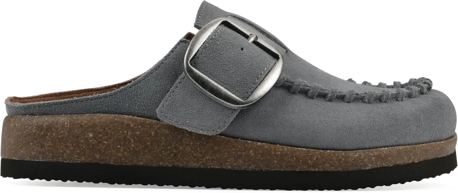 WHITE MOUNTAIN Women's Bayberry Buckle Signature Comfort-Molded Footbed Mule
