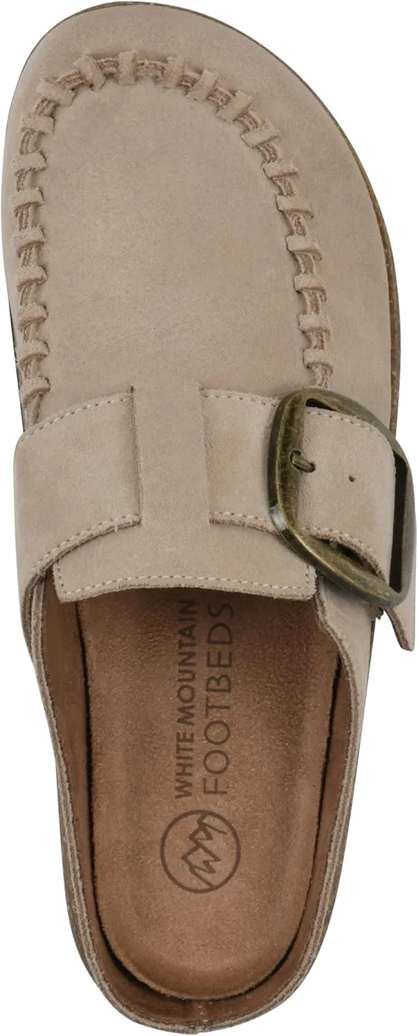 WHITE MOUNTAIN Women's Bayberry Buckle Signature Comfort-Molded Footbed Mule