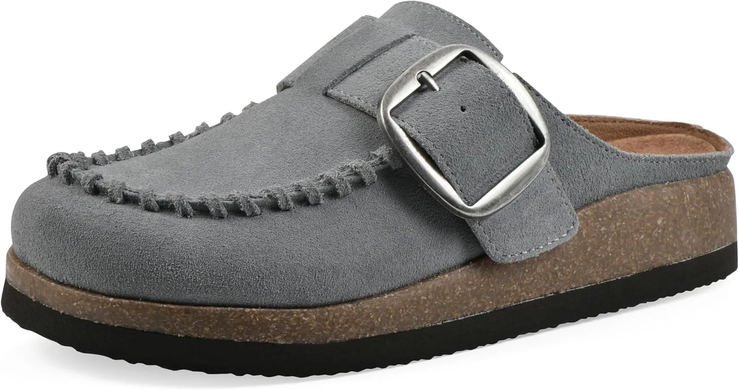 WHITE MOUNTAIN Women's Bayberry Buckle Signature Comfort-Molded Footbed Mule