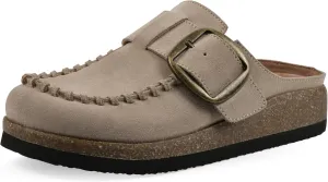 WHITE MOUNTAIN Women's Bayberry Buckle Signature Comfort-Molded Footbed Mule