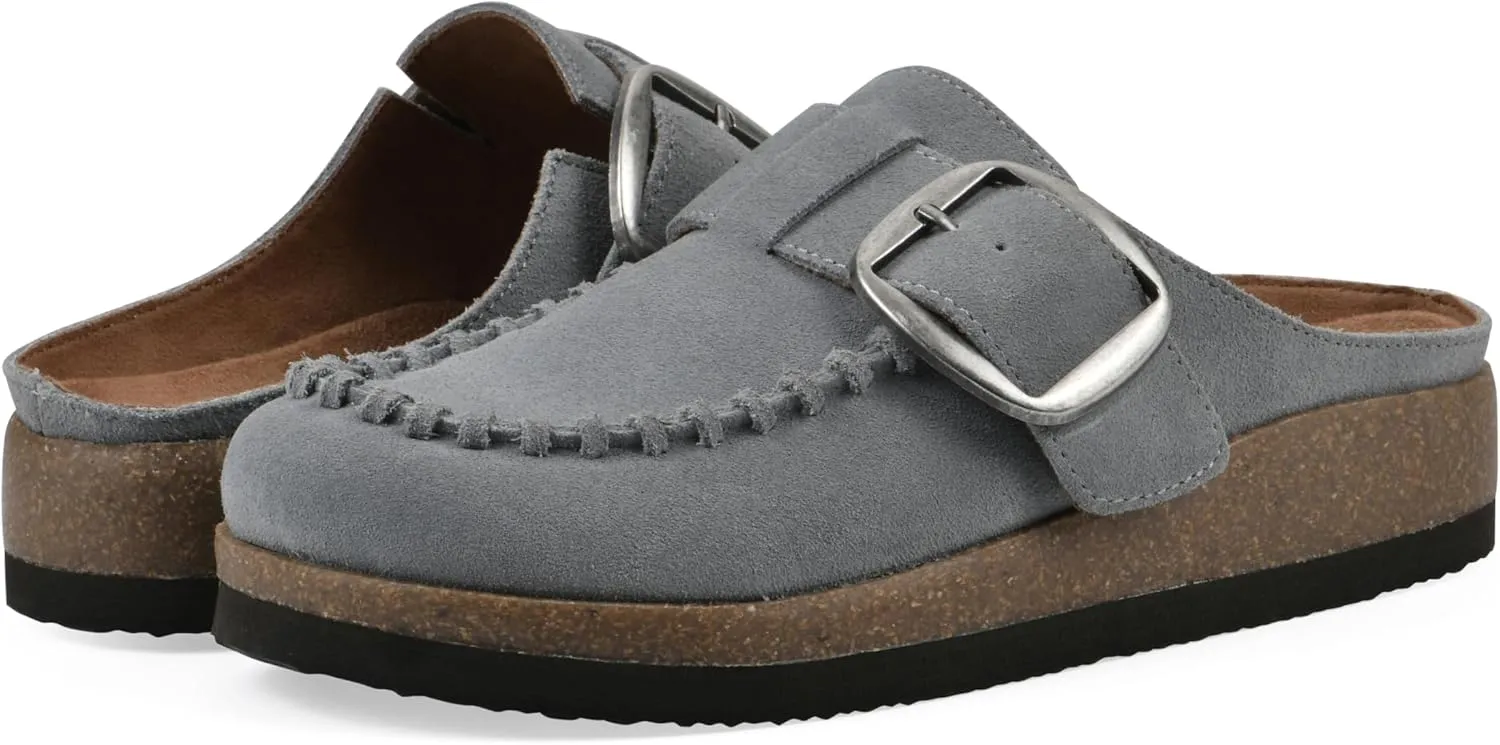 WHITE MOUNTAIN Women's Bayberry Buckle Signature Comfort-Molded Footbed Mule