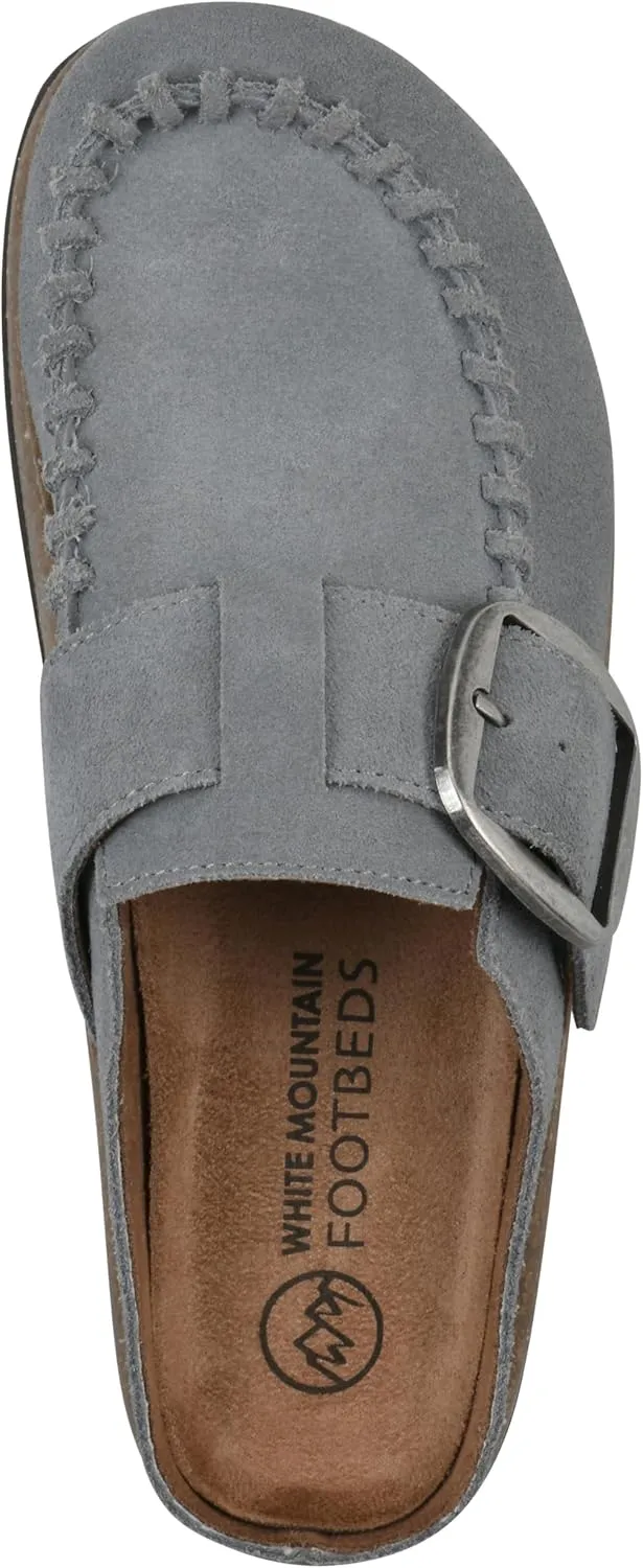 WHITE MOUNTAIN Women's Bayberry Buckle Signature Comfort-Molded Footbed Mule