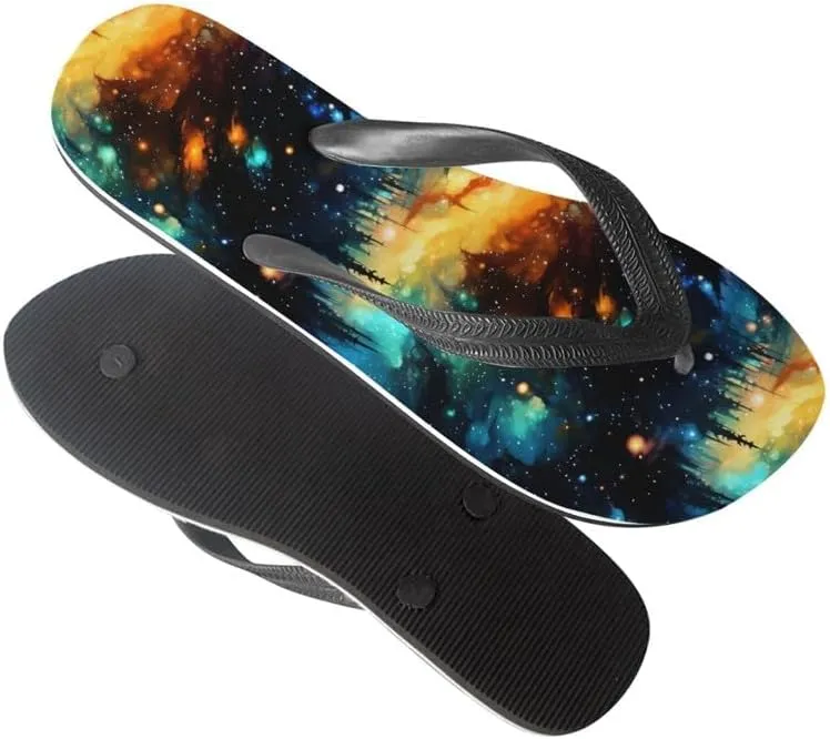 Women Geometry Flip Flop Sandal, Butterfly Sunflower Lightweight Thong Sandals Comfort Summer Beach Slippers