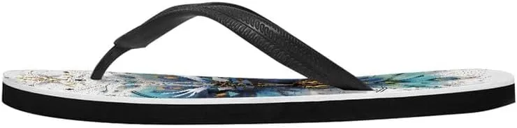 Women Geometry Flip Flop Sandal, Butterfly Sunflower Lightweight Thong Sandals Comfort Summer Beach Slippers