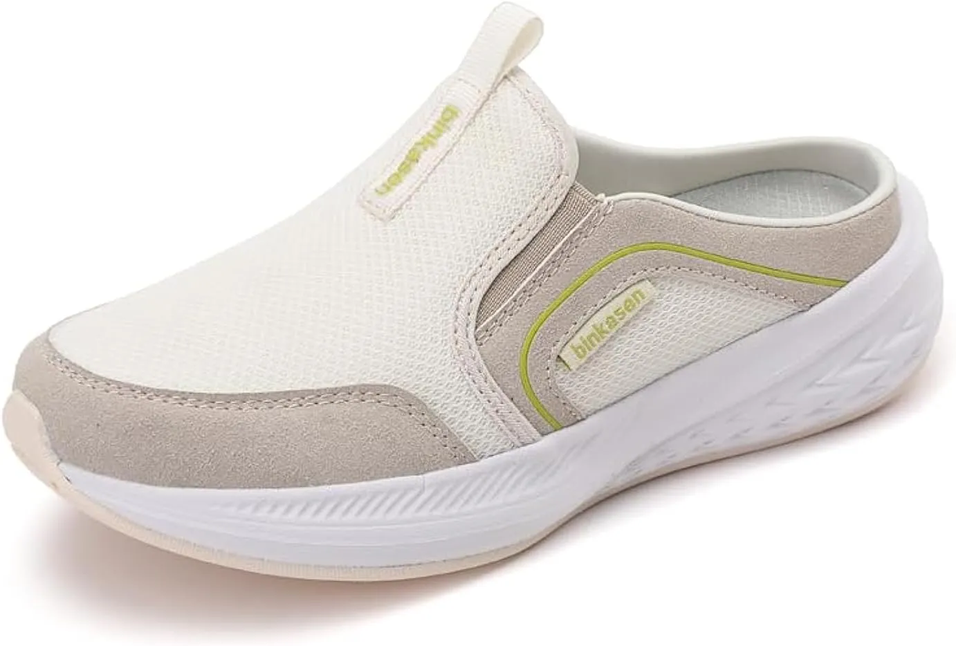 Women Mules Sneakers Slip On Walking Shoes Lightweight Comfortable Breathable Anti Slip Rubber Sole