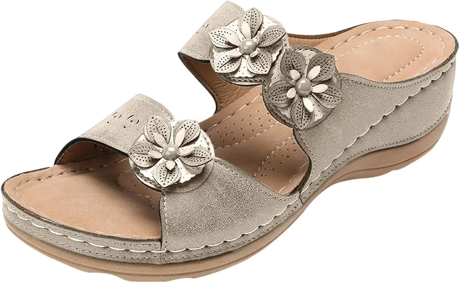 Women Orthopedic Sandals with Arch Support Orthopedic Womens Tan Sandals Orthopedic Recovery Sandals for Women Orthotic Women's Flat Sandals 8.5 Womens Comfort Walking Flip Flops with Arch Support