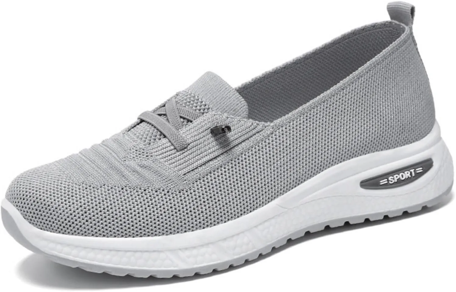 Women Orthopedic Walking Shoes Breathable Mesh Knitted Woven Low Top Walking Shoes Lightweight Wide Width Soft Sole Arch Support Non-Slip Shoe Slip On Comfortable Sneakers