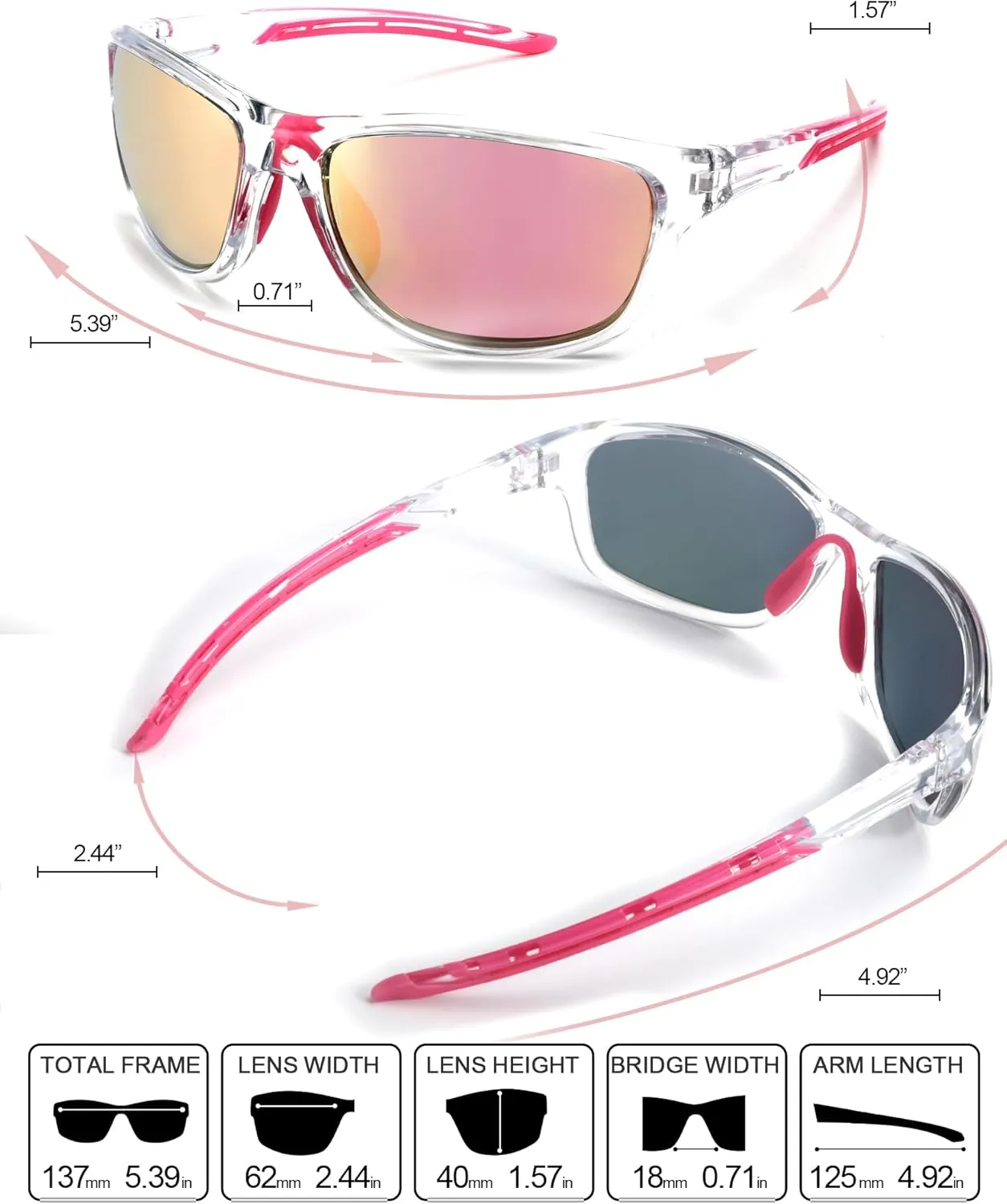 Women Polarized Sports Sunglasses Designer Wrap Style IF8150