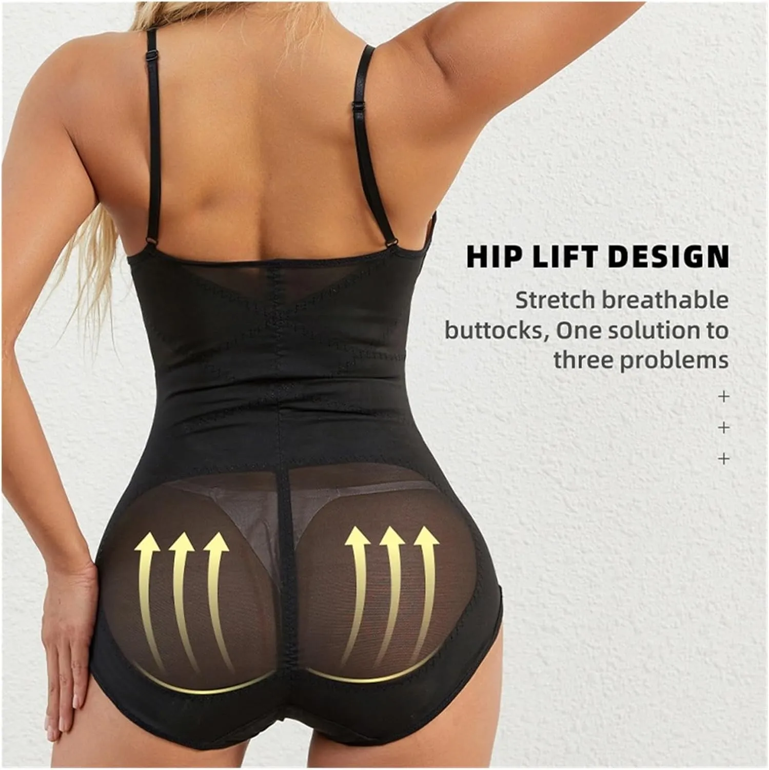 Women Sexy Bodysuit Body Shaper Panties Women's Mesh Slimming Flat Belly Bodysuit X-Shaped Stomach Girdles Control Trainer