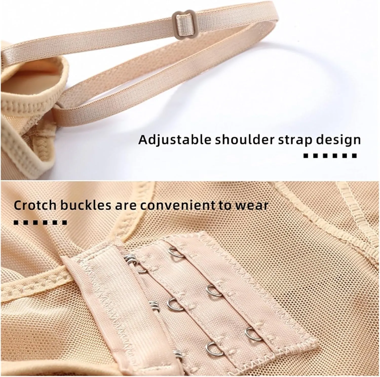 Women Sexy Bodysuit Body Shaper Panties Women's Mesh Slimming Flat Belly Bodysuit X-Shaped Stomach Girdles Control Trainer