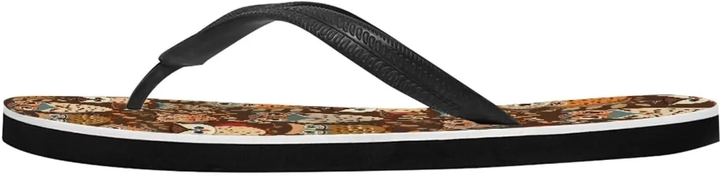 Women Skull Flip Flop Sandal, Animal Floral Classic Men's Thong Sandals Bathroom Soft Comfort Fit Unisex