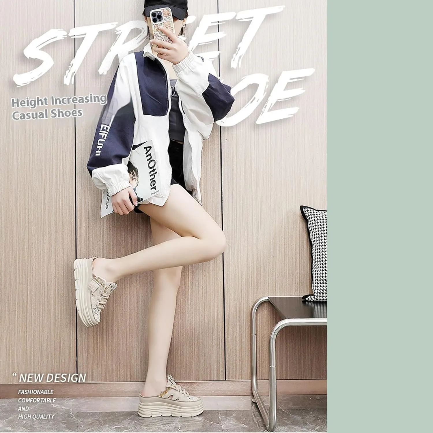 Women Slip On Platform Sneakers Comfortable Breathable Mule Shoes Casual Clogs with Cutout Design for Walking Work Travel Errands Outfits