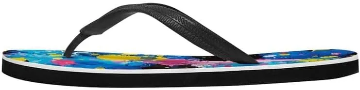 Women Tie-Dye Flip Flop Sandal, Hawaii Graffiti Soft Comfort Fit Slippers for Summer Unisex Outdoor Shower Slippers