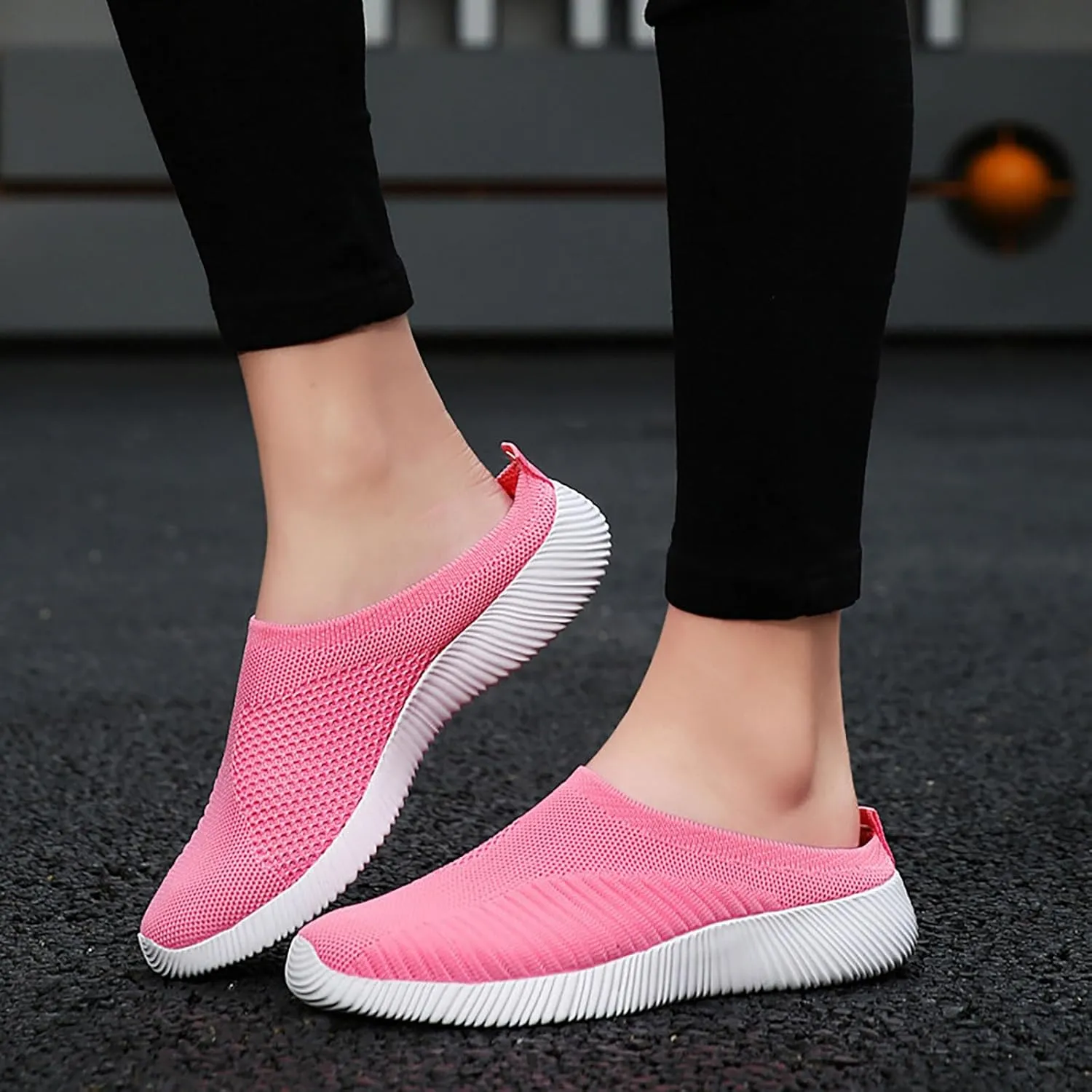 Women's Backless Slip on Mesh Sneakers Shoes Running Shoes for Men Casual Casual Shoes Fashion Sneakers 2025 Platform Tennis Shoe White Loafers