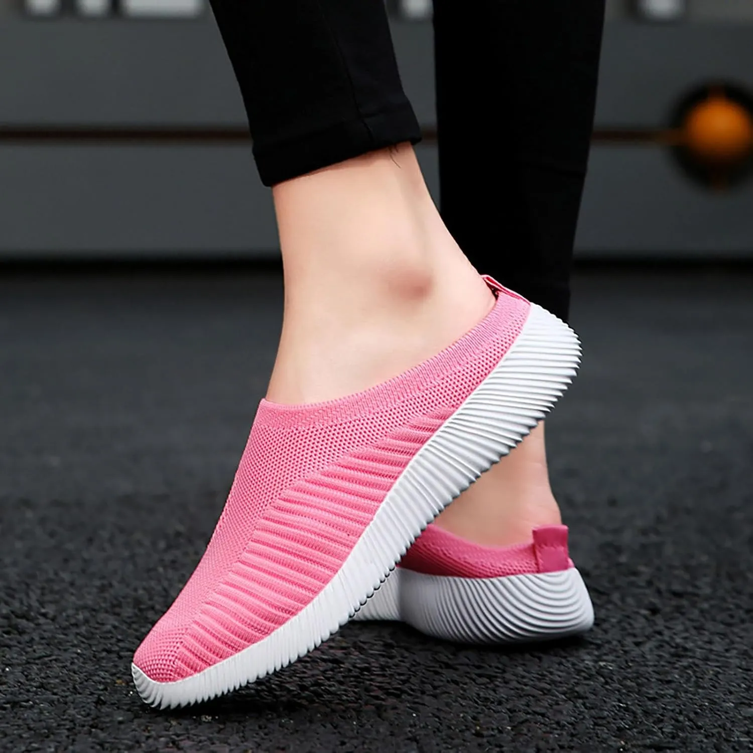 Women's Backless Slip on Mesh Sneakers Shoes Running Shoes for Men Casual Casual Shoes Fashion Sneakers 2025 Platform Tennis Shoe White Loafers
