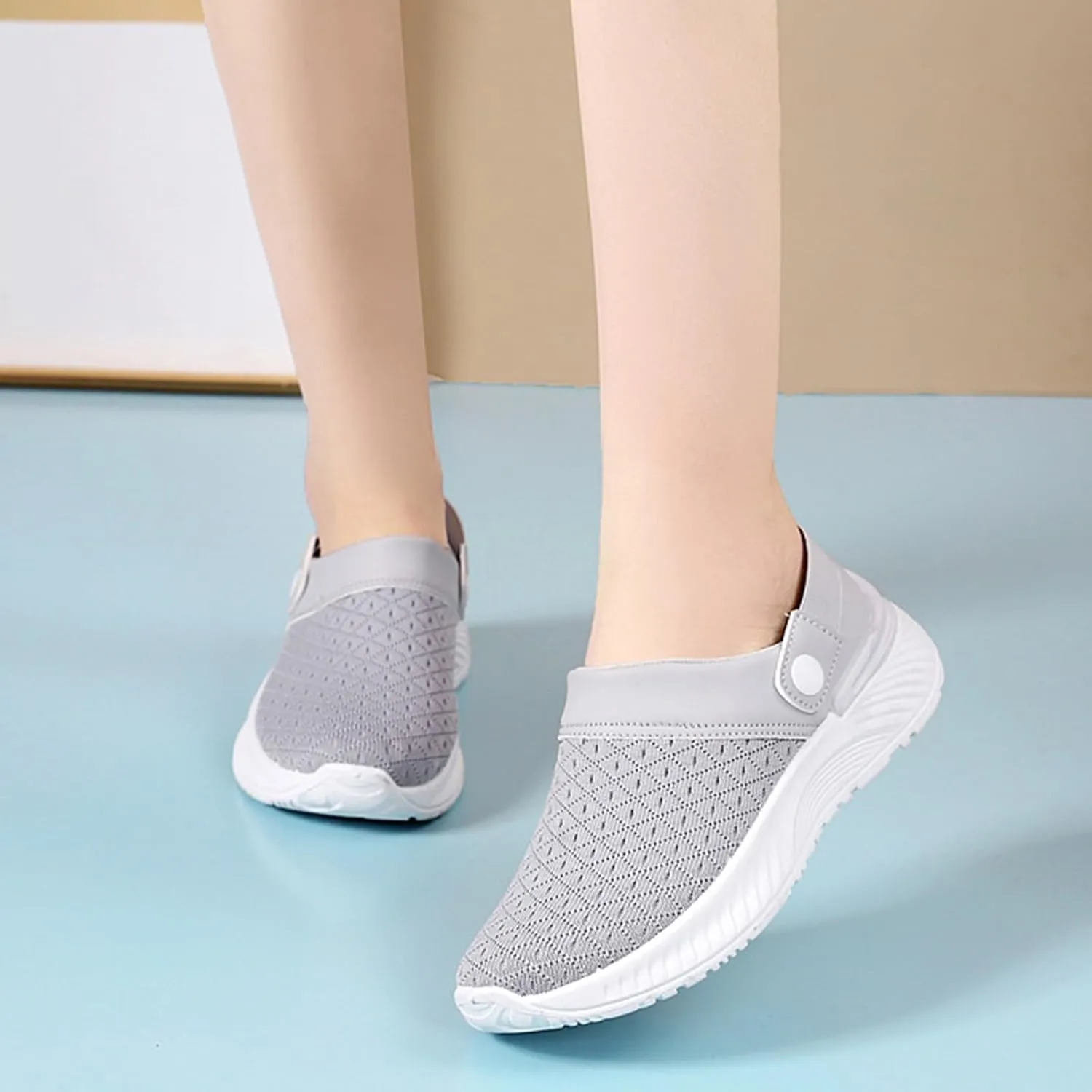 Women's Backless Slip on Mesh Sneakers Shoes Slip On Shoes Women Wide Width Women's Shoes Casual Fashion Sneakers 2025 Slip On Tennis Shoe Loafers Dress Shoe