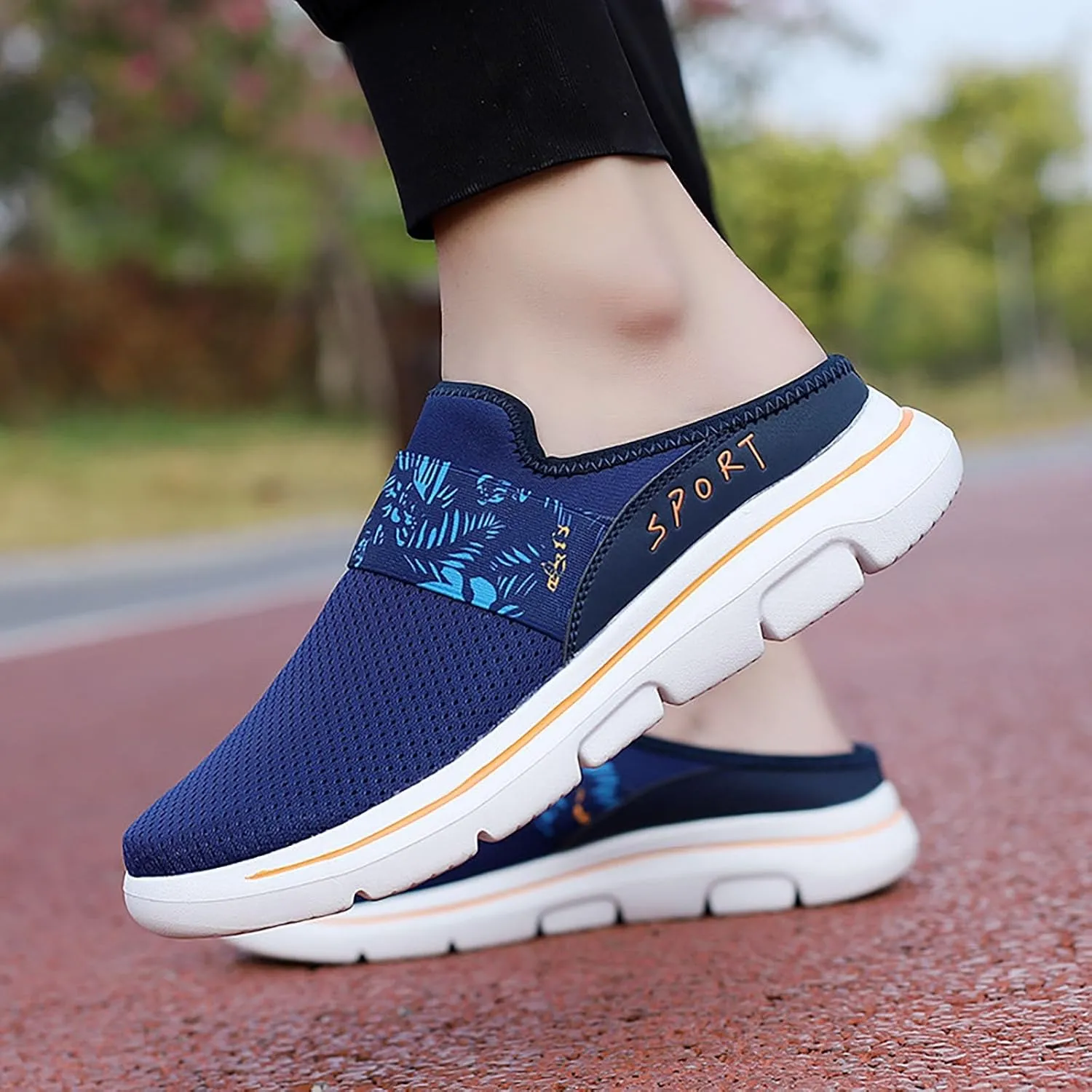 Women's Backless Walking Sneakers Summer Slip-on Walking Shoes Women Winter Men Casual Dress Shoes Dress Sneakers Slip On Tennis Shoe Trainers Shoe