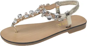 Womens Beach Sandals Summer Flats - Dressy Thong Flat Sandal Comfortable Bohemian Sexy Clip Toe Flip Flops Shoes
