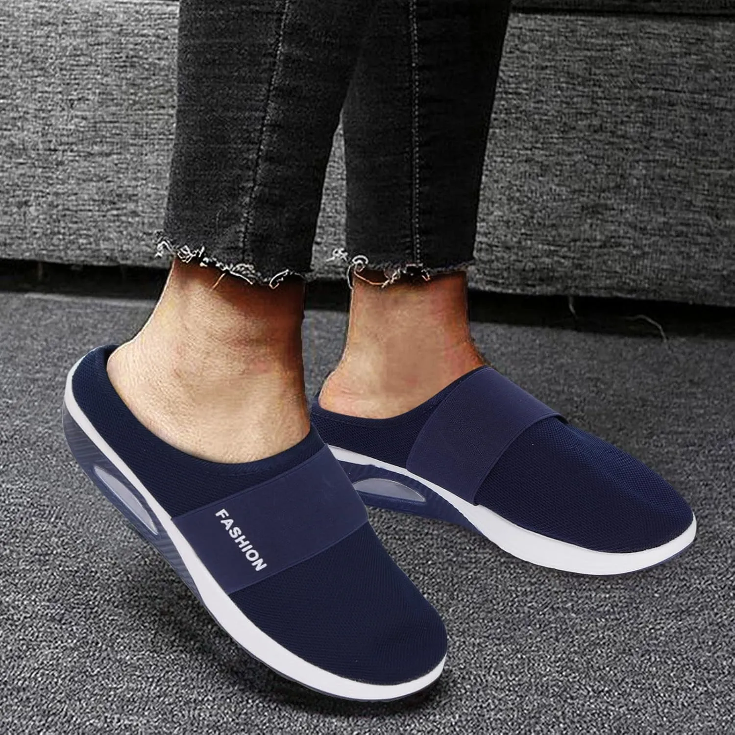 Womens Breathable Mesh Walking Mules Sneakers Mens Tennis Shoes Walking Casual Shoes Trendy Dress Sneakers Black Tennis Shoe Cross Trainer Shoe