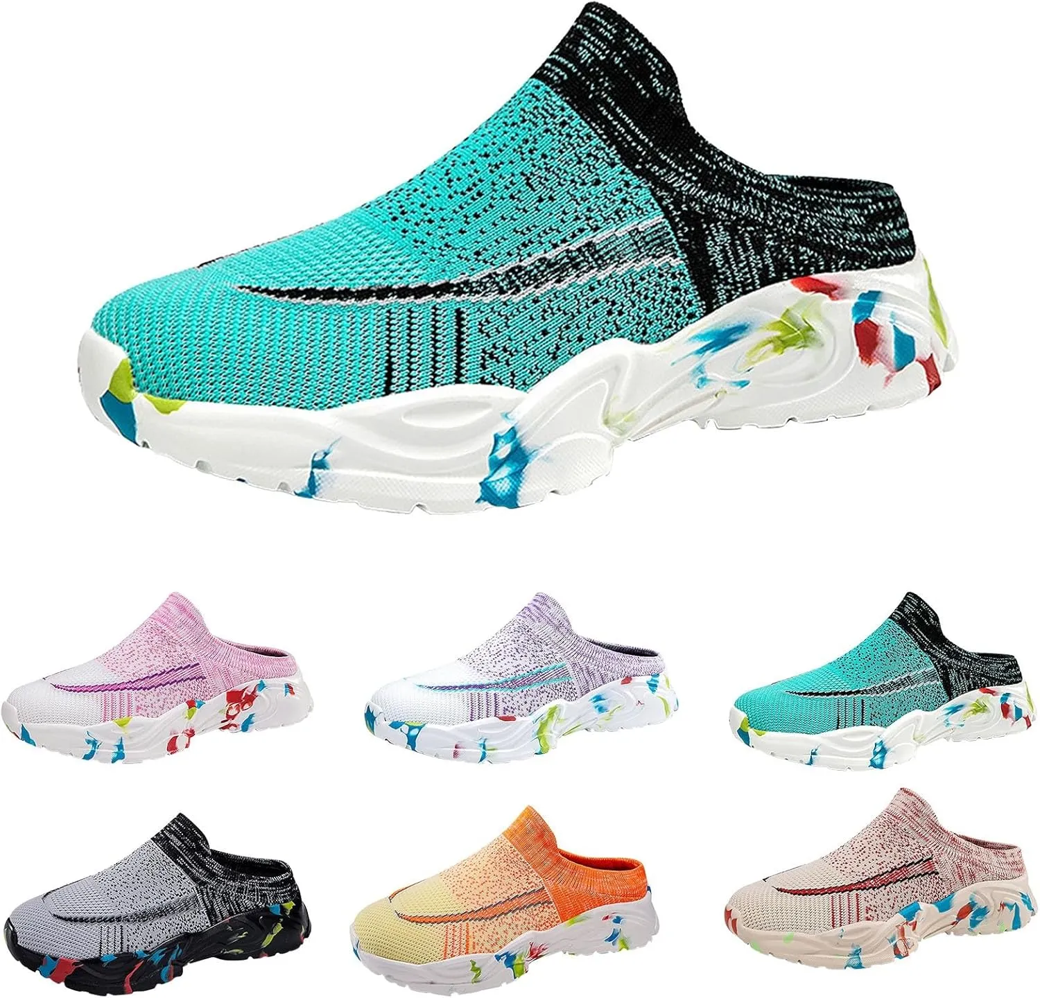 Womens Breathable Mesh Walking Mules Sneakers Running Shoes for Women Winter Casual Dress Shoes High Top Sneakers Black Tennis Shoe Casual Loafers
