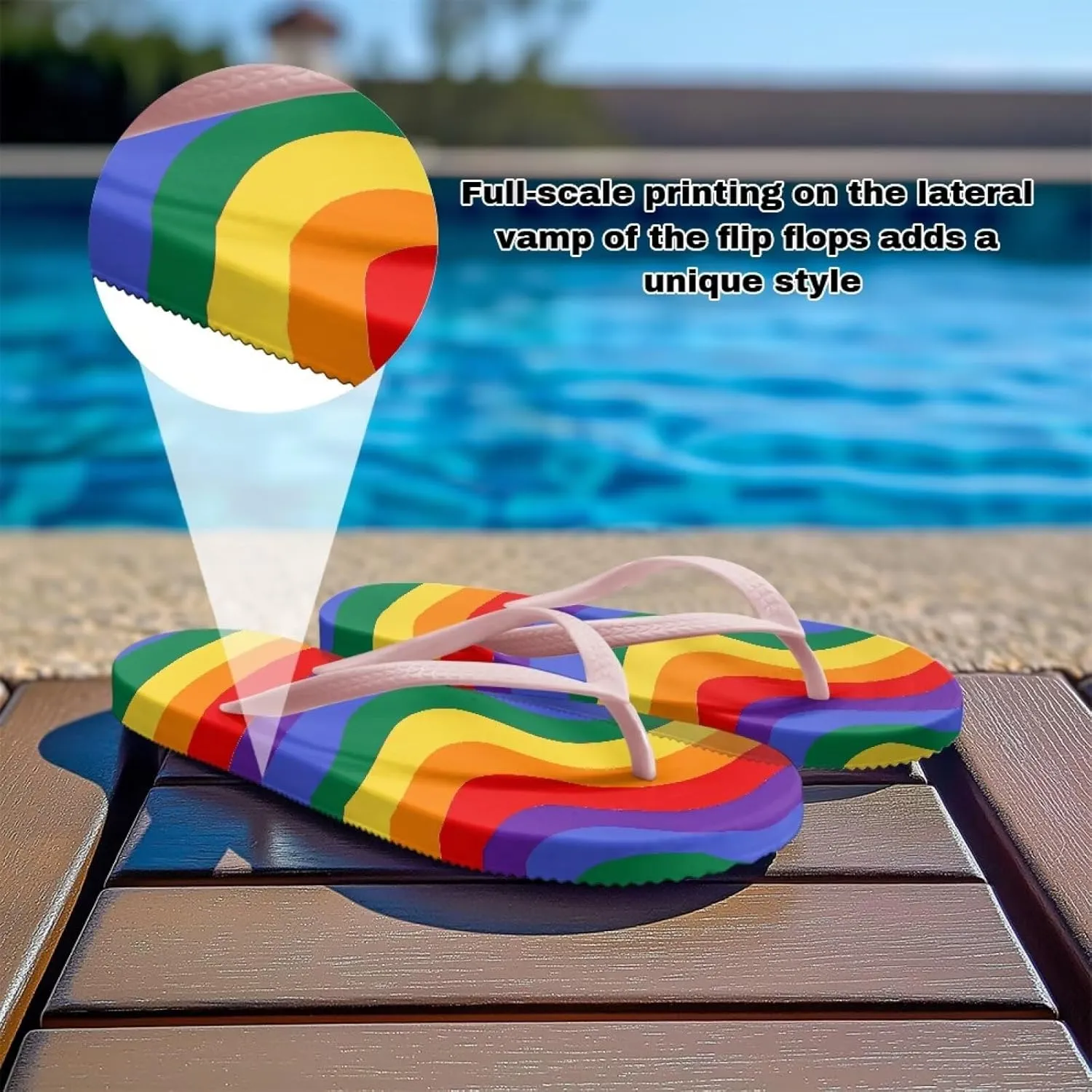 Women's Casual Flip Flops Comfortable Lightweight Walking Thong Sandals Non-Slip Summer Beach Slippers SizeUS 5.5-9.5