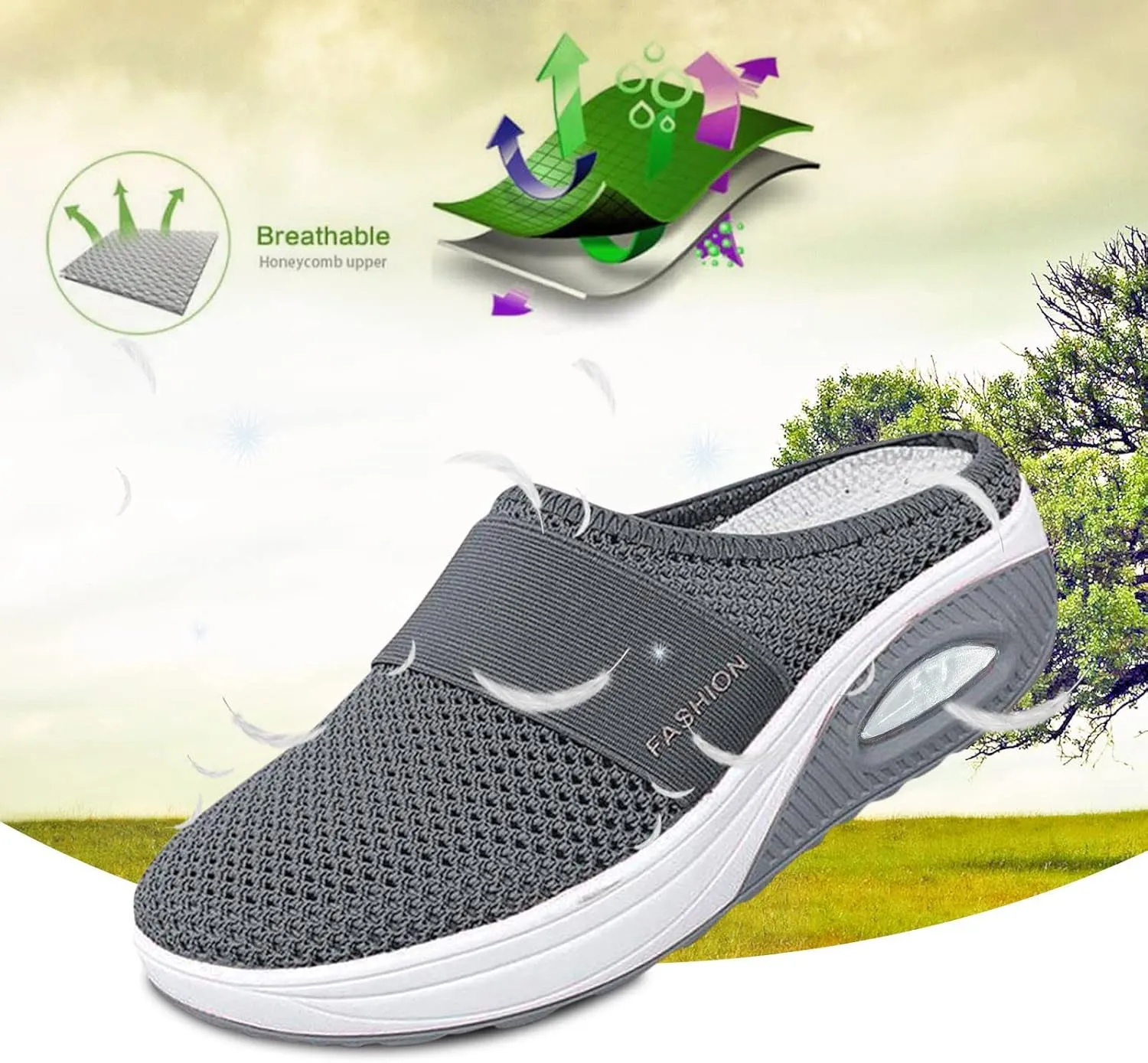 Women's Casual Slip on Half Shoes Breathable Running Shoes for Men Boots Women Casual Shoes Men Shoes Sneakers Black Tennis Shoe Trainers Shoe