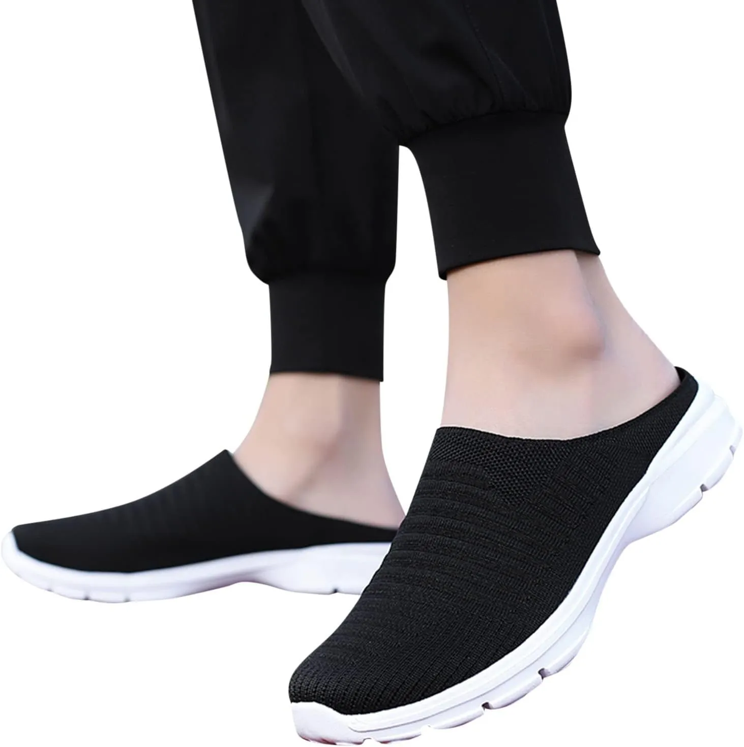 Women's Casual Slip on Half Shoes Breathable Running Shoes for Men Boots Women Casual Shoes Men Shoes Sneakers Black Tennis Shoe Trainers Shoe
