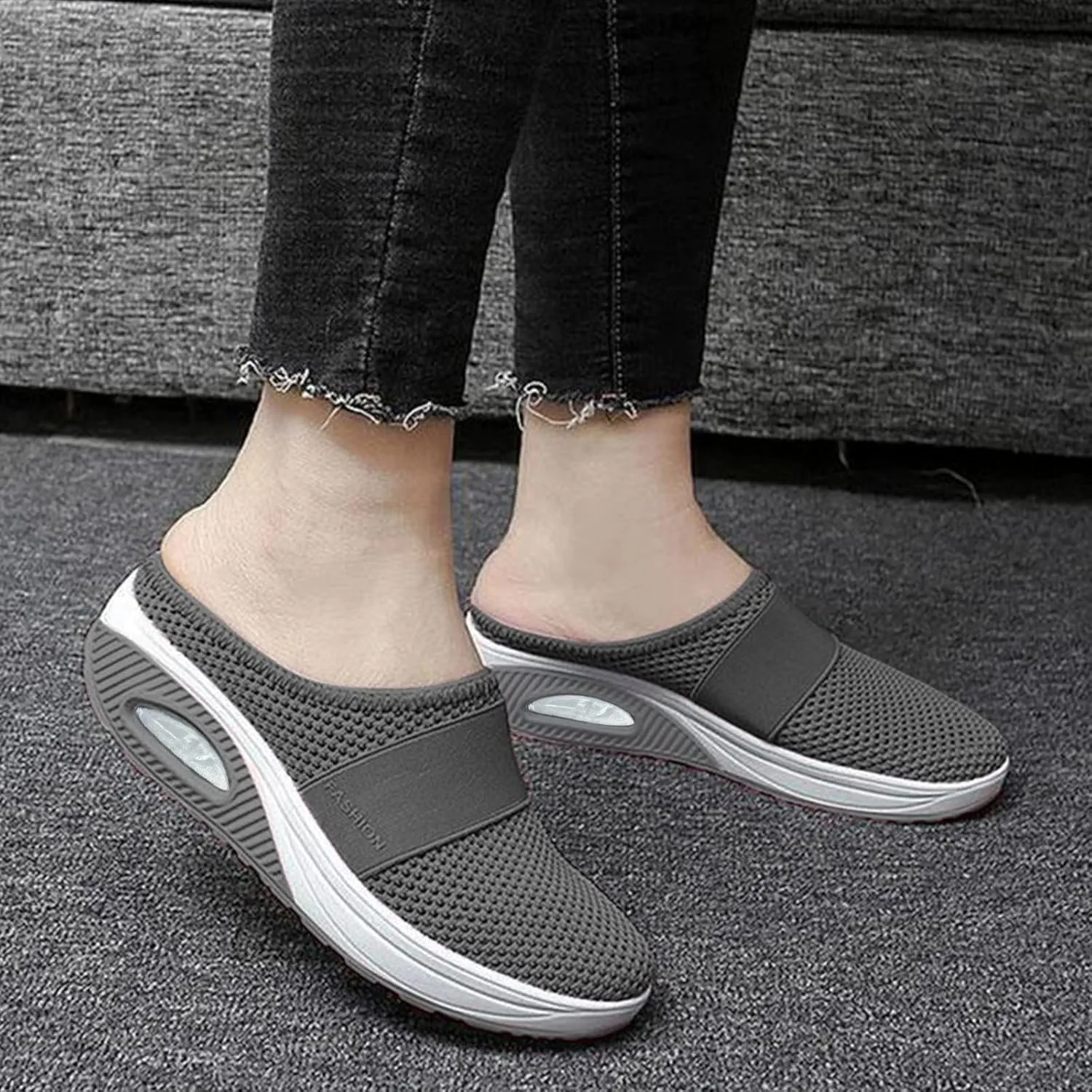 Women's Casual Slip on Half Shoes Breathable Running Shoes for Men Boots Women Casual Shoes Men Shoes Sneakers Black Tennis Shoe Trainers Shoe