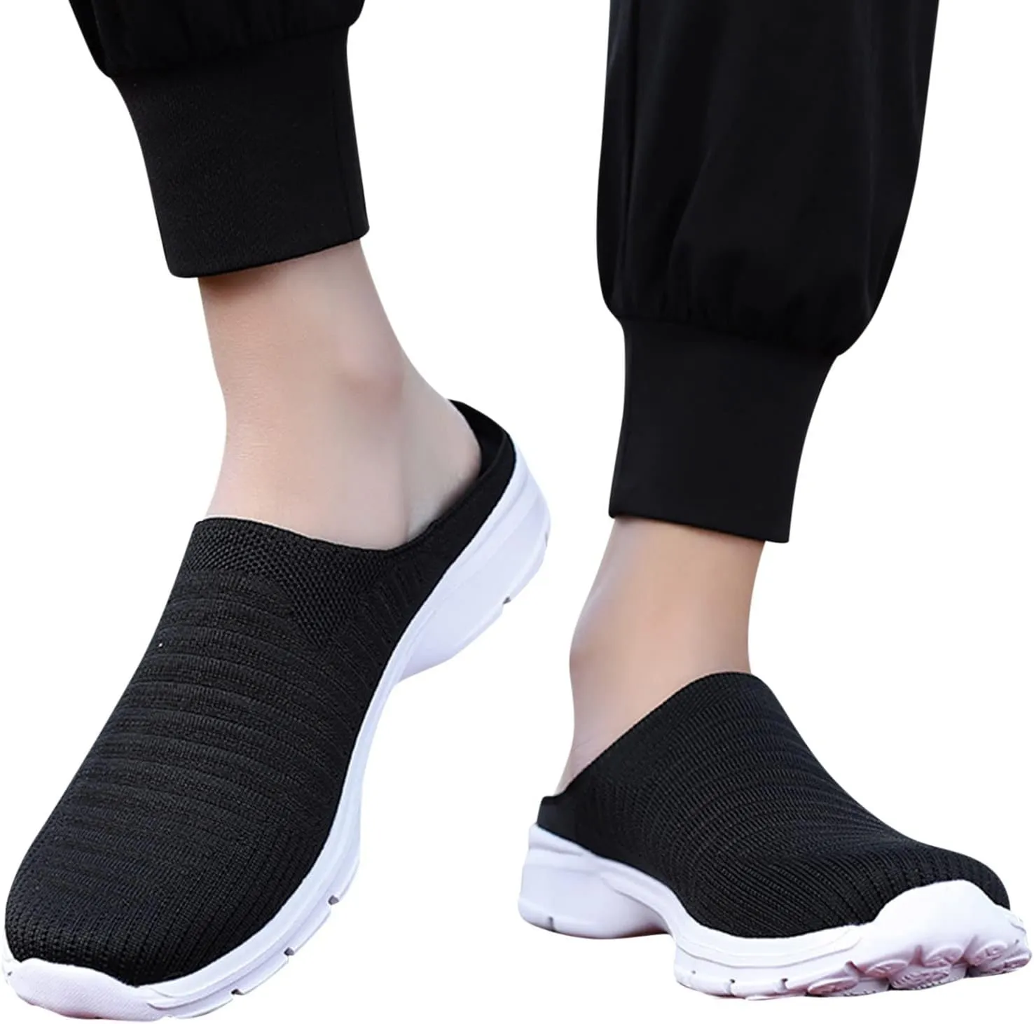 Women's Casual Slip on Half Shoes Breathable Running Shoes for Men Boots Women Casual Shoes Men Shoes Sneakers Black Tennis Shoe Trainers Shoe
