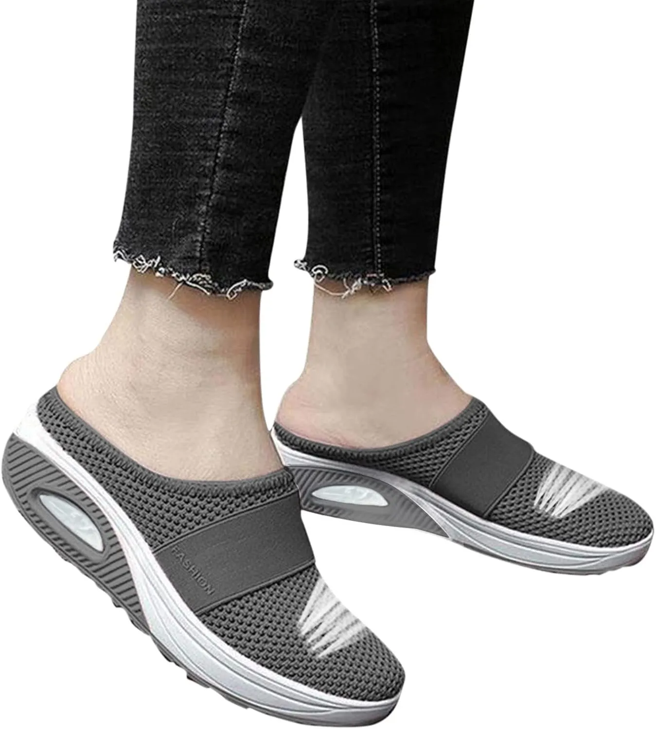 Women's Casual Slip on Half Shoes Breathable Running Shoes for Men Boots Women Casual Shoes Men Shoes Sneakers Black Tennis Shoe Trainers Shoe