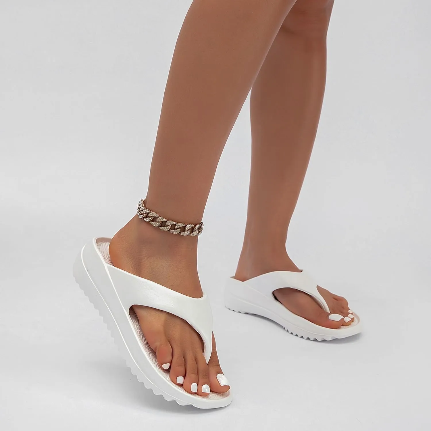 Women's Flip Flops EVA Walking Sandals for Women with Arch Support Summer Comfortable Slip On Flip Flops Slippers for Womans