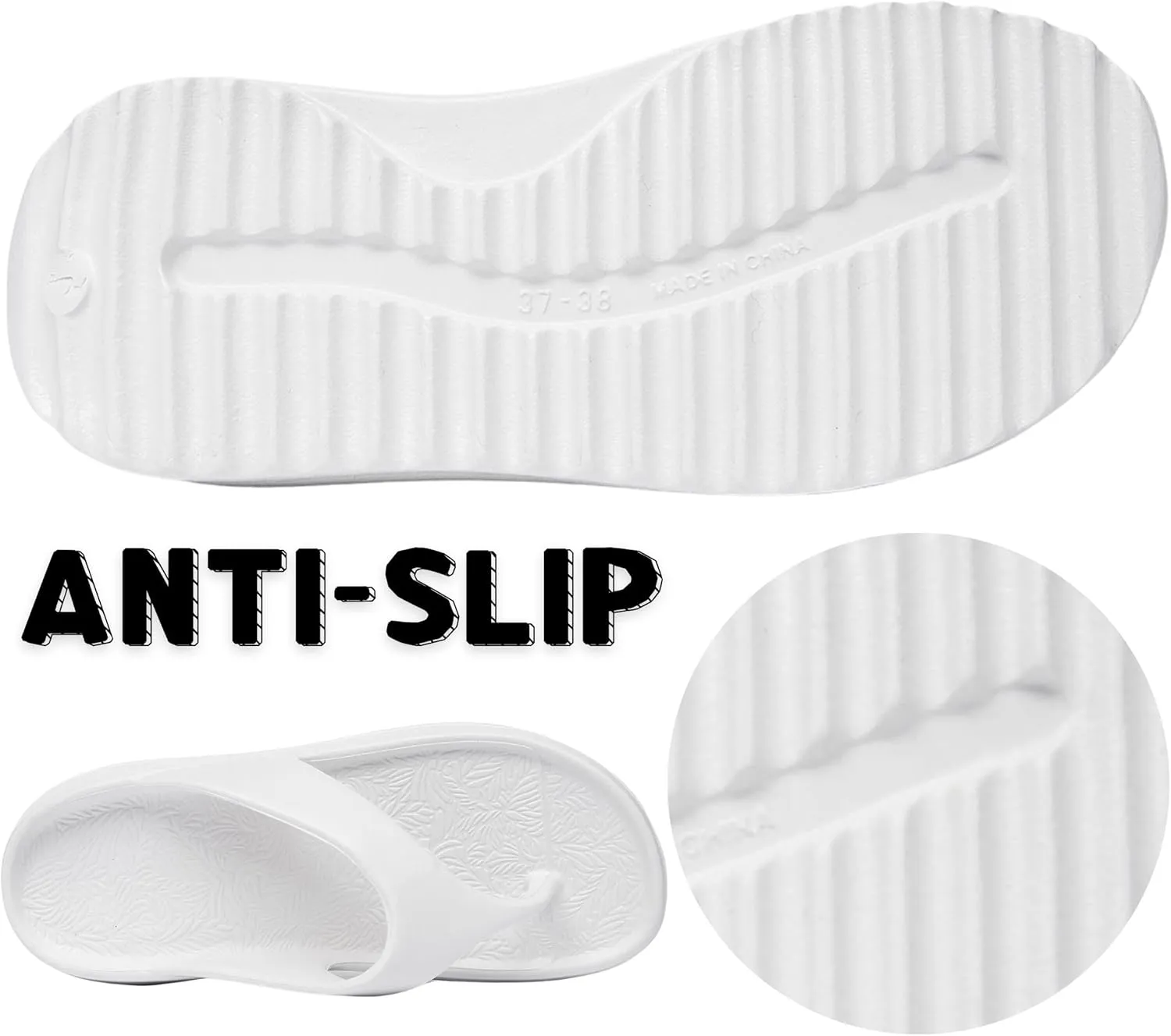 Women's Flip Flops EVA Walking Sandals for Women with Arch Support Summer Comfortable Slip On Flip Flops Slippers for Womans