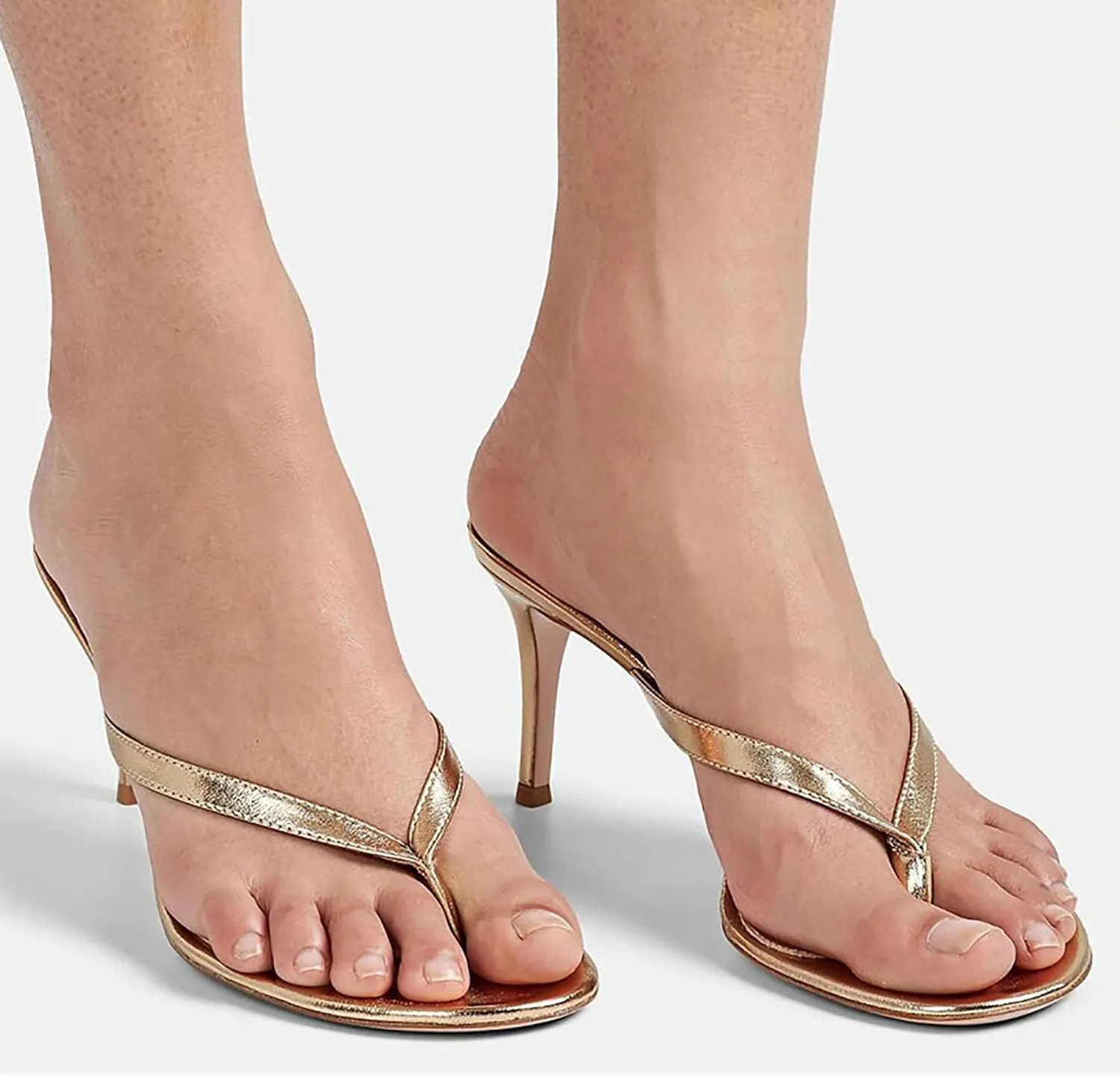 Womens Flip Flops Stiletto High Heels Sandals Fashion Thong Open Toe Round Toe Dress Sandals Slip on Slipper Backless Wedding Party Daily Wear Sandals