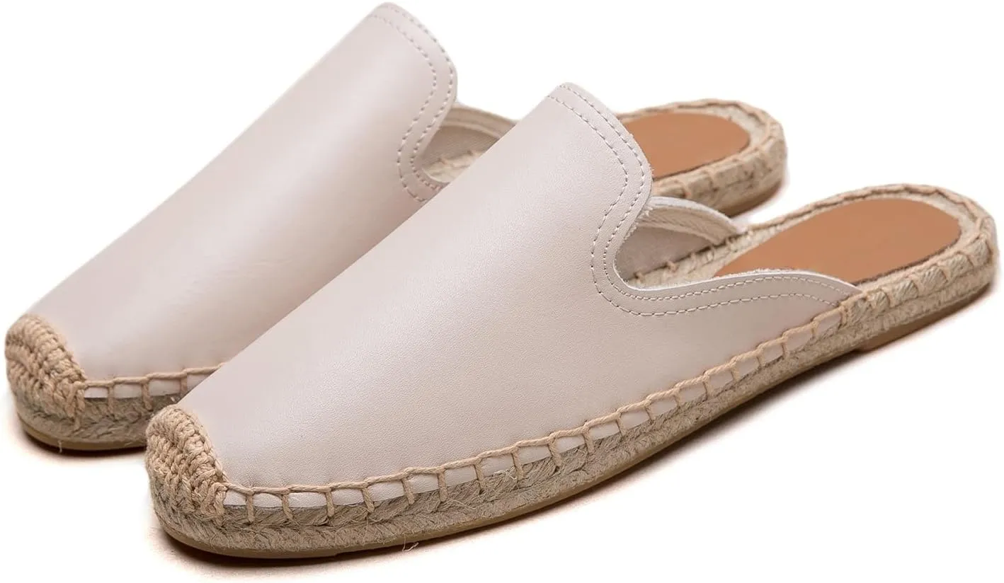 Women's Mule Espadrilles Shoes - Fashion Espadrilles for Women Comfort Breathable Espadrille Flats Suitable for Both Outdoor and Indoor