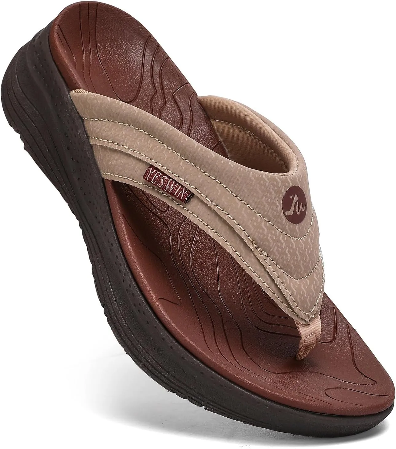 Women's Orthotic Platform Flip Flop with Arch Support Ladies Comfortable Recovery Walking Thong Sandals Slip On Indoor Outdoor for Summer Beach