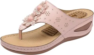 Womens Recovery Sandals with Orthotic Arch Support Comfortable Walking Slides Thick Cushion Footwear for Plantar Fasciitis Summer Outdoor Use