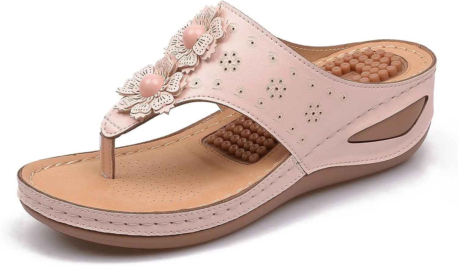 Womens Recovery Sandals with Orthotic Arch Support Comfortable Walking Slides Thick Cushion Footwear for Plantar Fasciitis Summer Outdoor Use