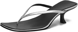 Women's Sexy Leather Flip-Flop Pumps - High Heels Summer Party Prom Fashion Slippers