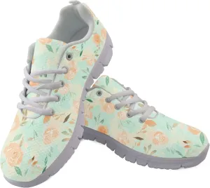 Womens Sports Shoes Teens Trainer Running Travel Sneaker Walking Low Heel Lace Up Adults Teenager Lightweight Sneakers