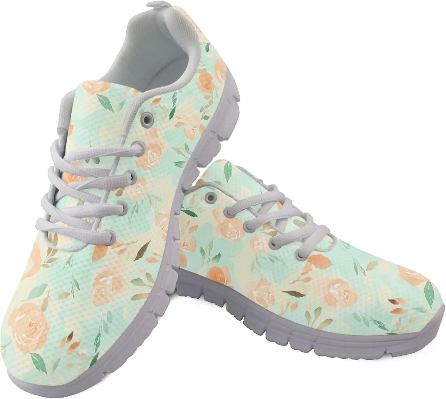 Womens Sports Shoes Teens Trainer Running Travel Sneaker Walking Low Heel Lace Up Adults Teenager Lightweight Sneakers