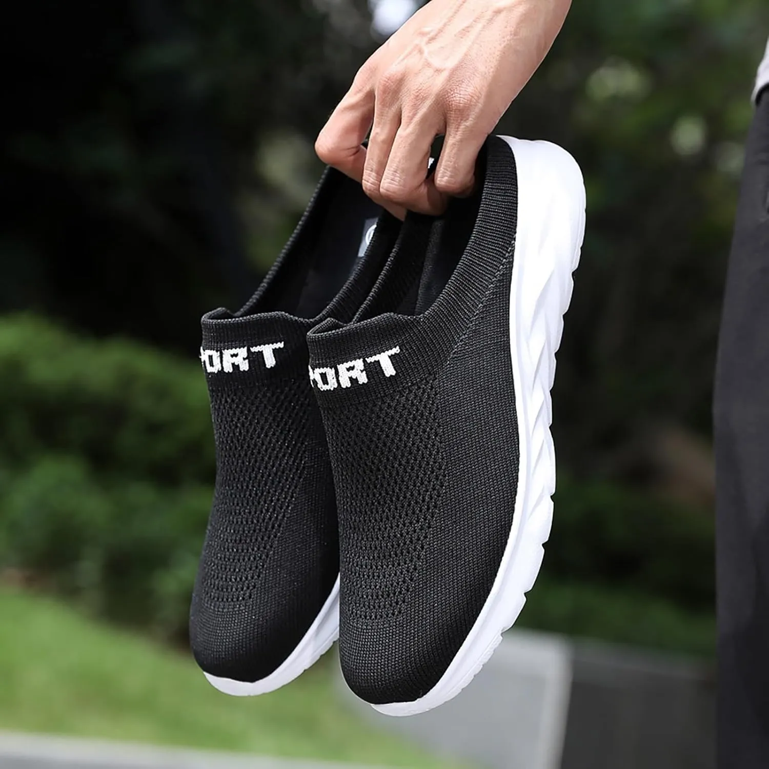 Womens Summer Breathable Mesh Slippers Mens Dress Shoes Mesh Casual Work Shoes White Platform Sneakers Platform Tennis Shoe Cross Trainer Shoe