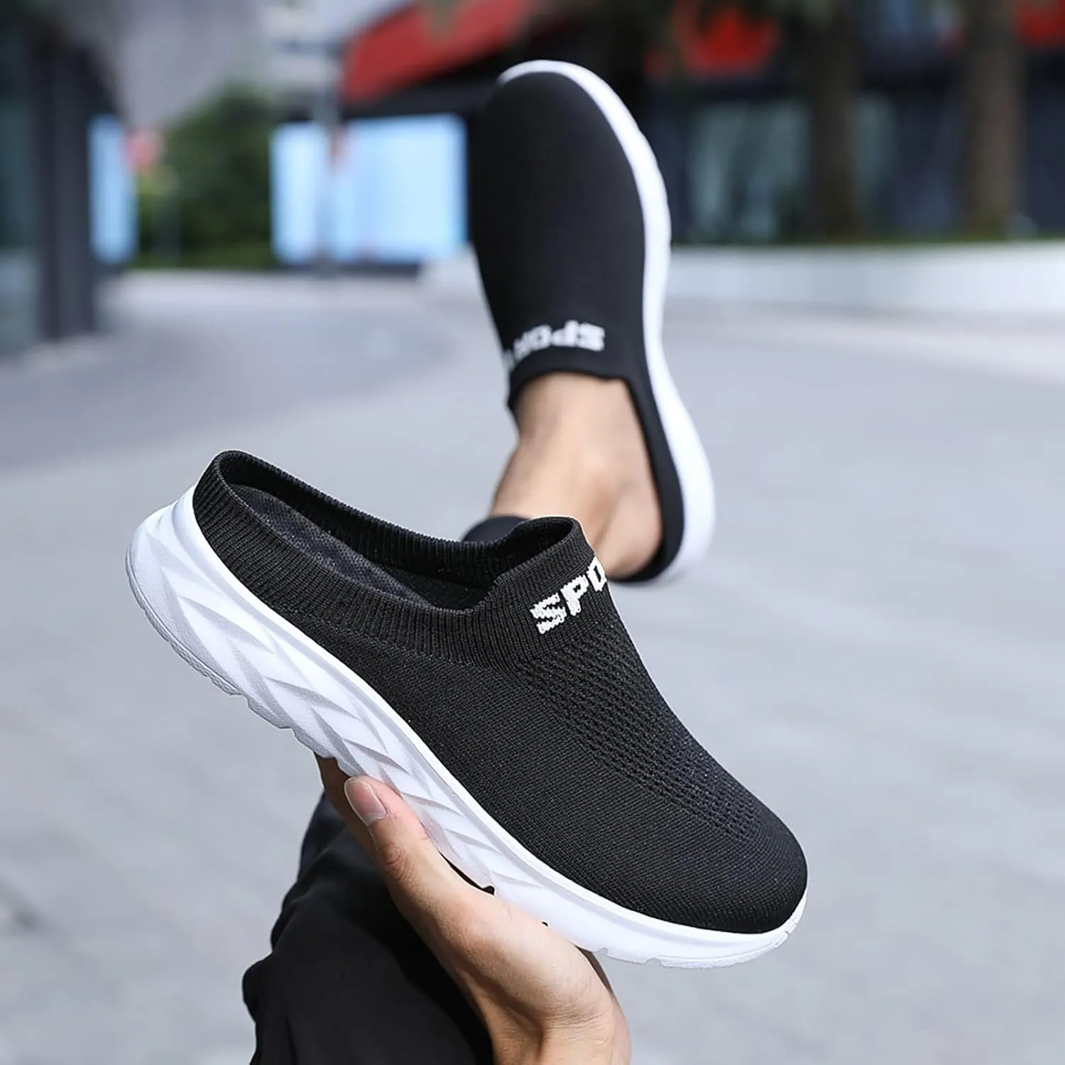 Womens Summer Breathable Mesh Slippers Mens Dress Shoes Mesh Casual Work Shoes White Platform Sneakers Platform Tennis Shoe Cross Trainer Shoe