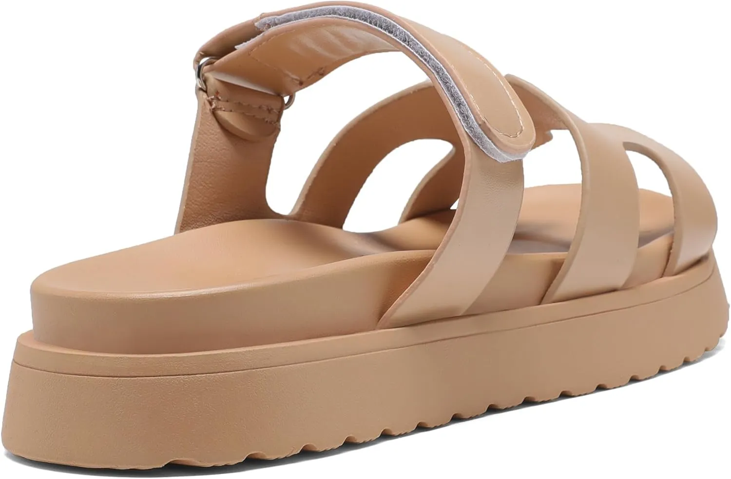 Women's Thick Platform Slide Sandals anti-slip Dressy Slides Sole Open Toe Strap Summer Flats Shoes