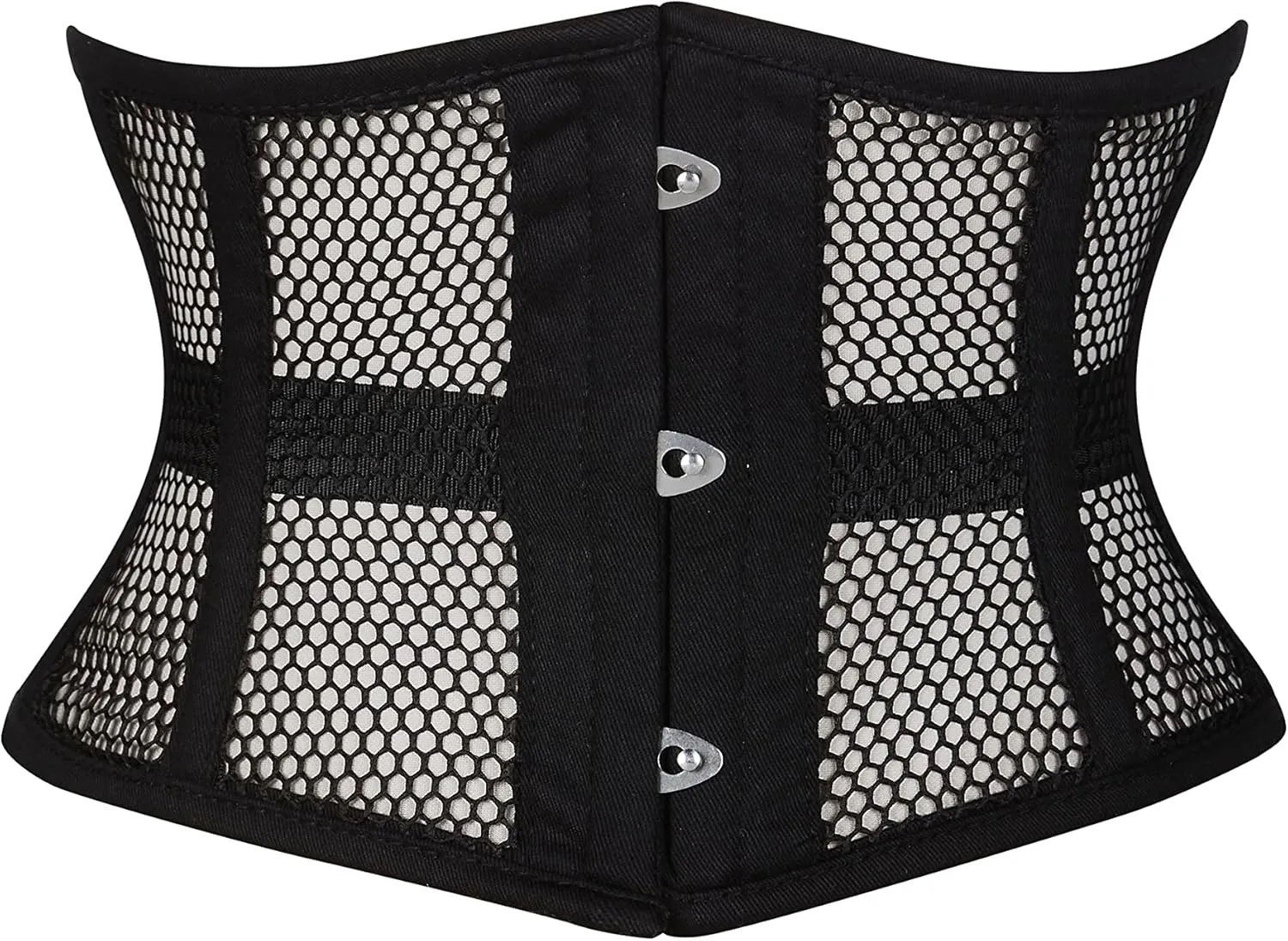 Womens Waist Trainer Cincher Heavy Duty Steel Boned Underbust Waspie Mesh Corset