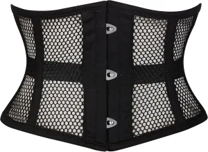 Womens Waist Trainer Cincher Heavy Duty Steel Boned Underbust Waspie Mesh Corset